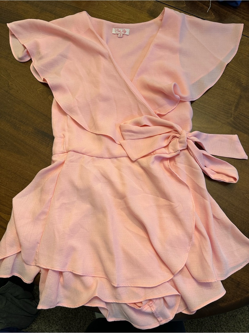 Pink Lily Soft Blush Wrap Top